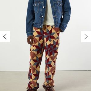 uo geo print corduroy cargo pant